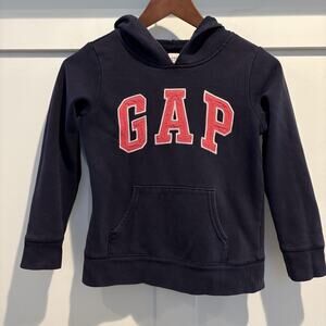 GAP Kids Hoodie Youth Medium 8 Navy‎ Blue Galaxy Logo Pullover Sweatshirt Fleece
